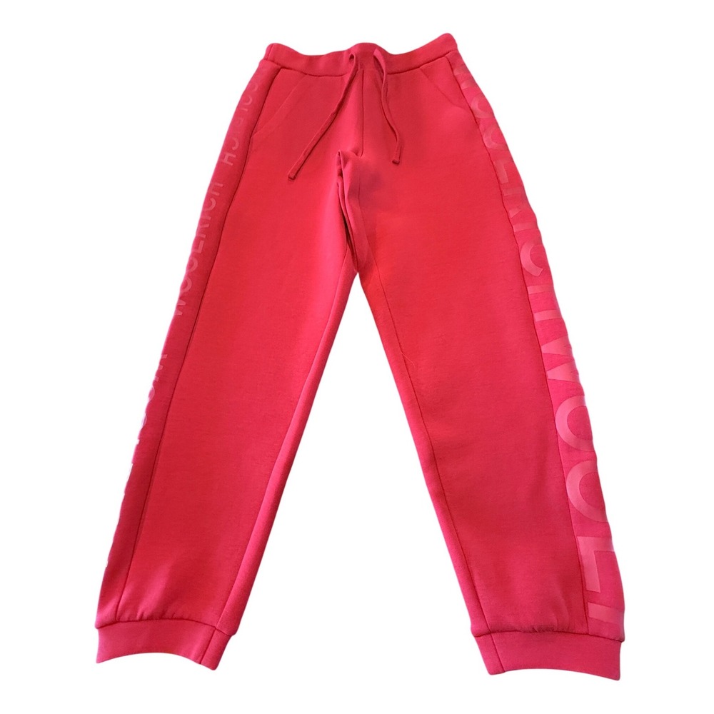 Woolrich Women Red Logo Side Stripe Jogger Sweatpants Size S Drawstring Pocket